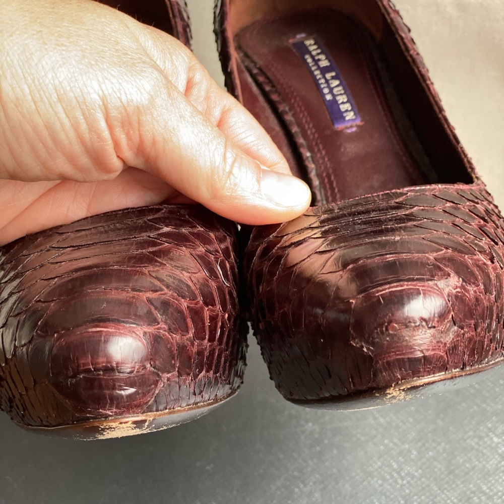 Ralph Lauren Collection Purple Label Python Pumps… - image 3